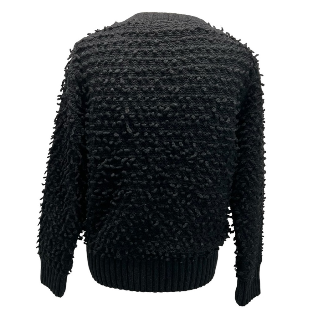 Anine Bing Black Wool Blend Bauble 3D Textured Zipper Front Jacket Coat Womens S - Picture 9 of 16